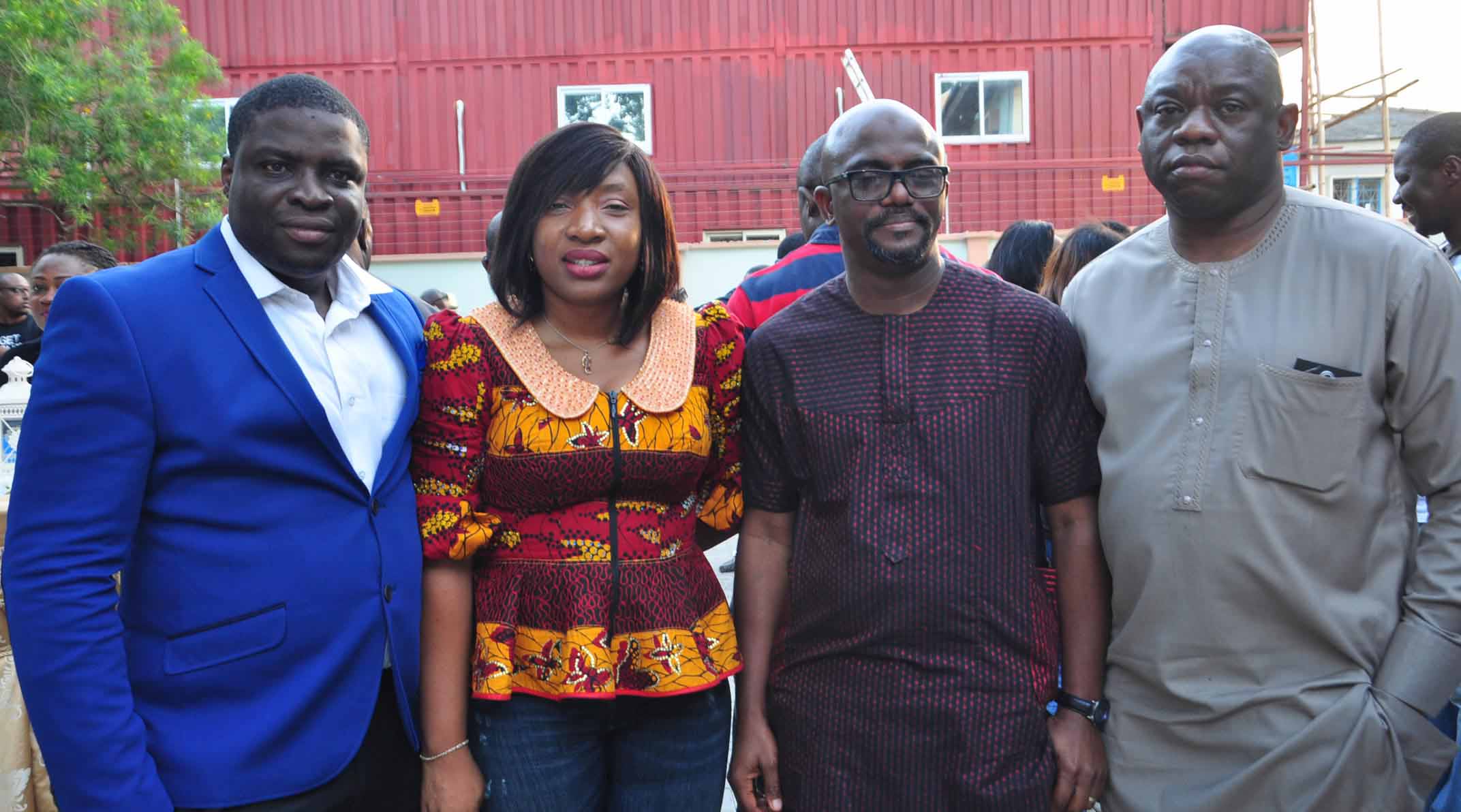 L-R: Jesufemi Ololode, Brand Manager, Three Crowns Milk, Maureen Ifada, Senior Brand Manager, Three Crowns Milk; Lanre Adisa, Managing Director, Noahs Ark Communications and Kola Abiola, Chairman, Noahs Ark Communication during the Open House Party held at the company’s new office in GRA, Ikeja recently.