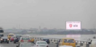 Mediaviews/LASACO LED Billboard Hoists Star Lager Campaign-marketingspace.com.ng