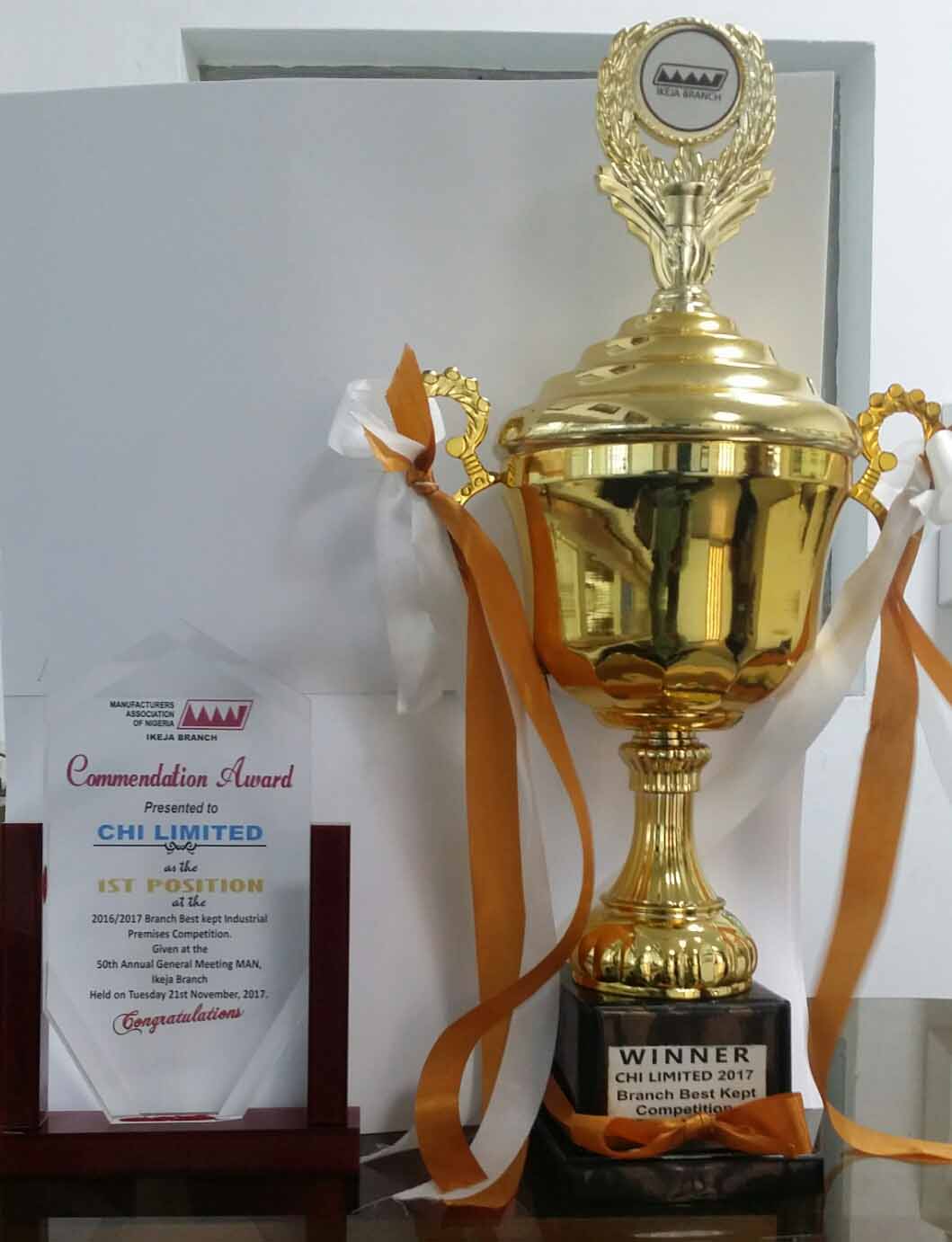 CHI Wins MAN Award for Best Kept Industrial Premises-marketingspace.com.ng