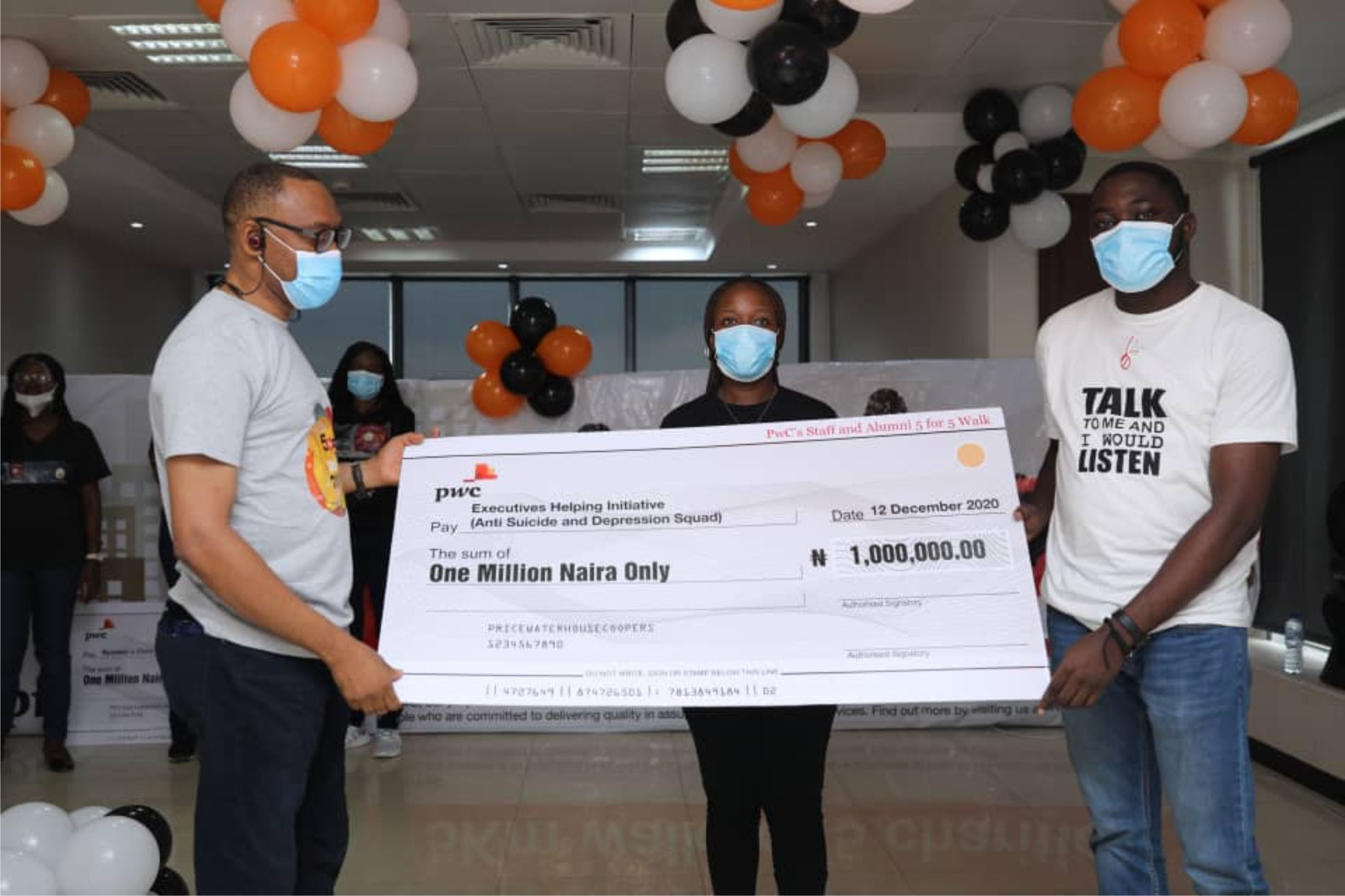 PwC Holds Annual Walk For Charity, Donates N5m To 5 Selected Charities-marketingspace.com.ng