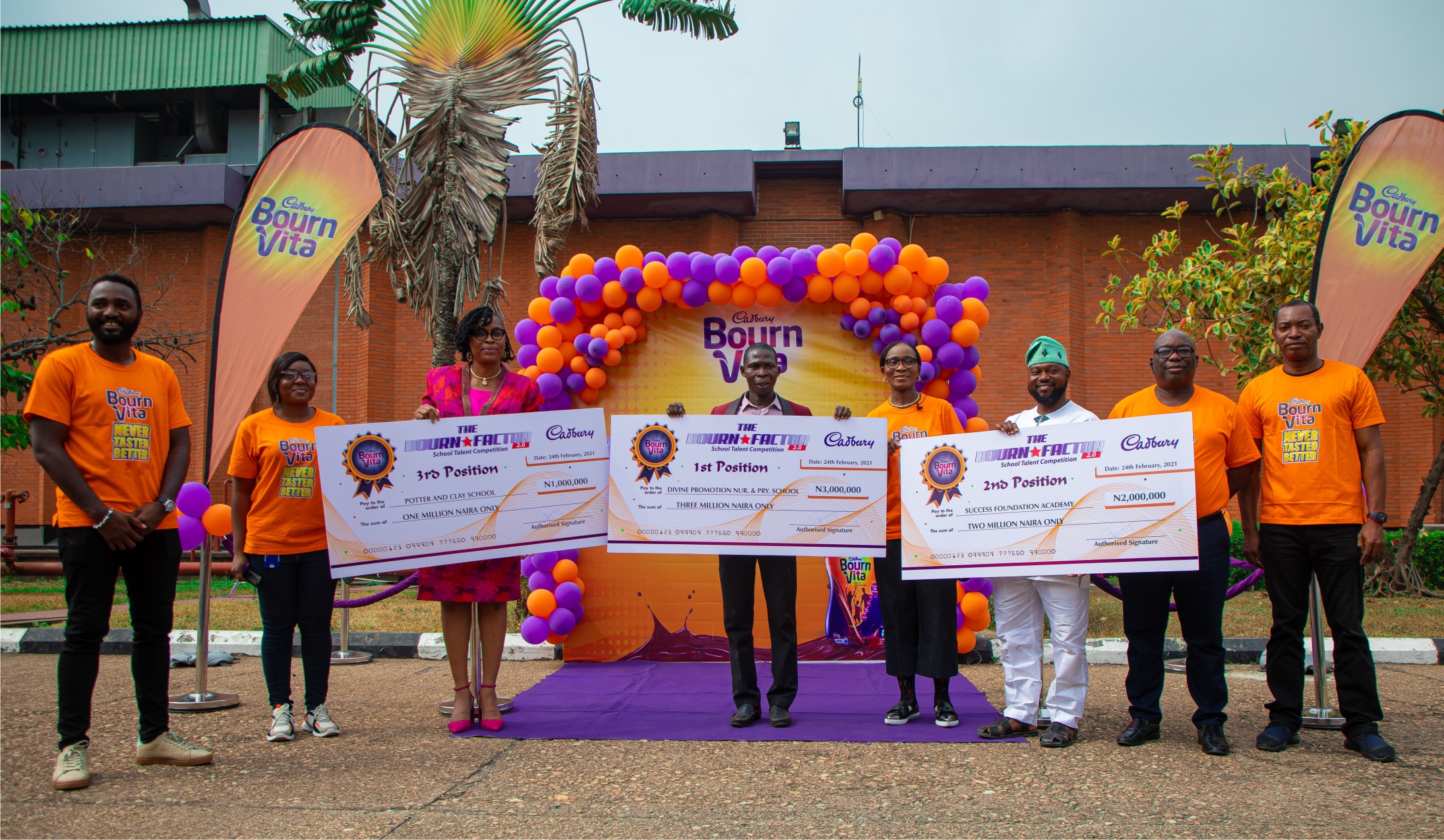 Cadbury Nigeria rewards Bourn Factor Season 2 Winners-marketingspace.com.ng