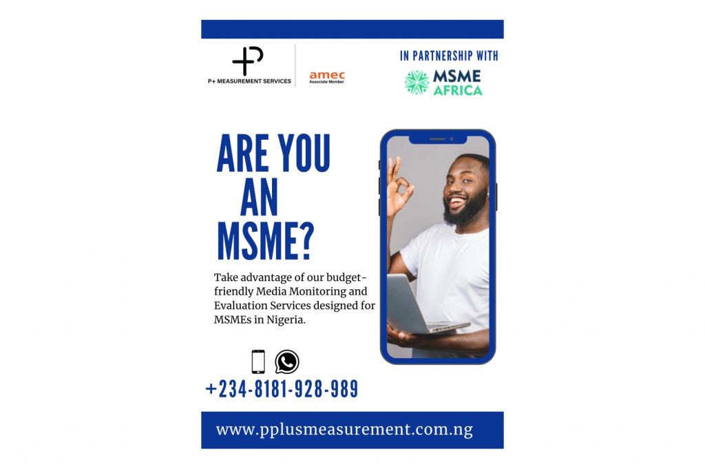 P+ Measurement Services Launches Media Monitoring And Evaluation Support For MSMEs In Nigeria-marketingspace.com.ng