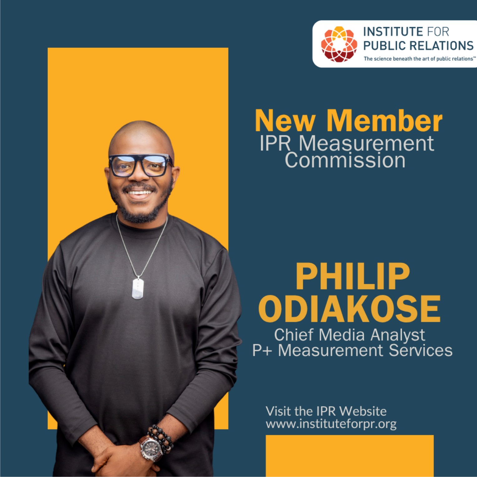 Philip Odiakose Joins Institute For Public Relations Measurement Commission-marketingspace.com.ng