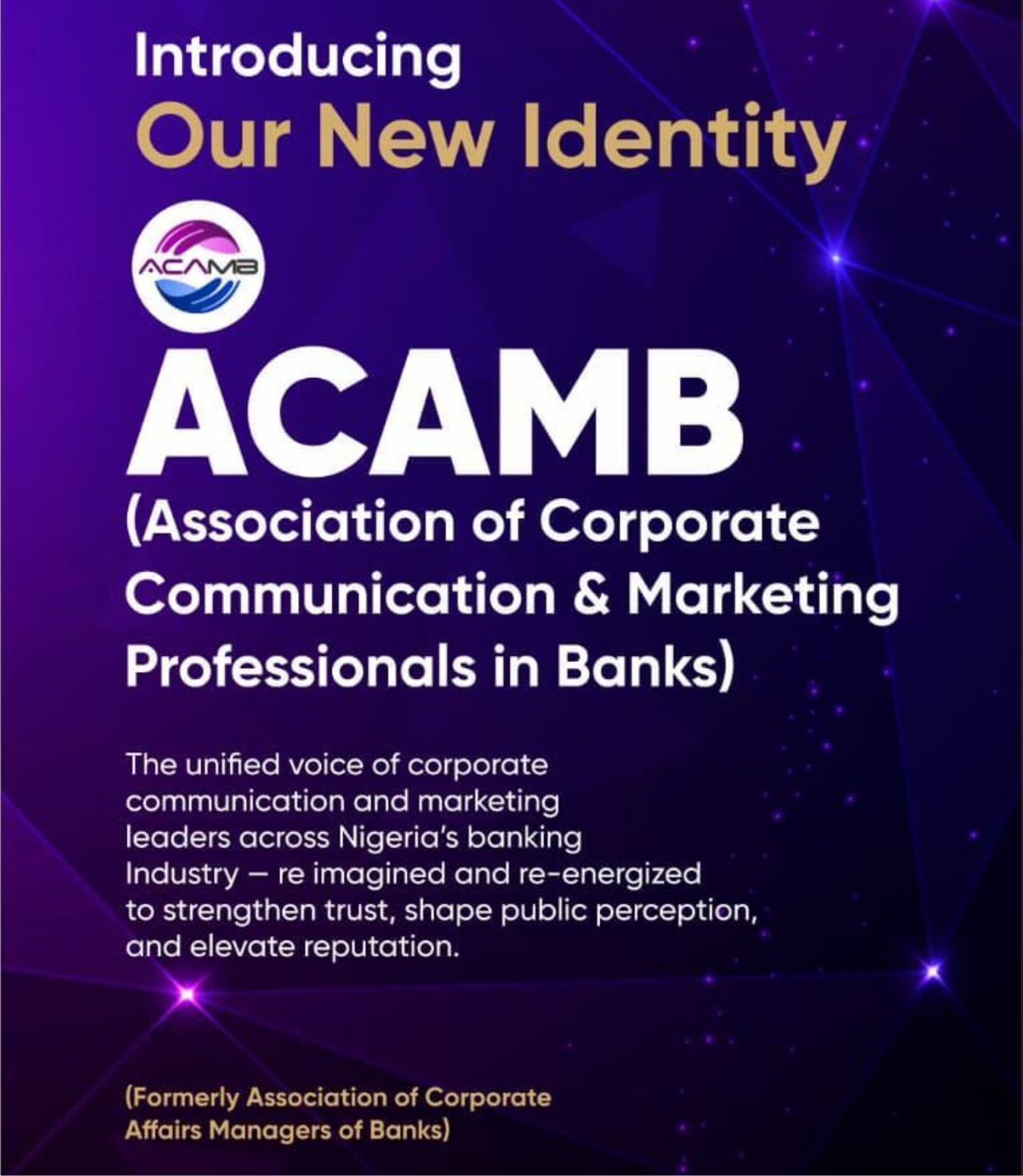 ACAMB Rebrands, Unveils New Corporate Identity-marketingspace.com.ng