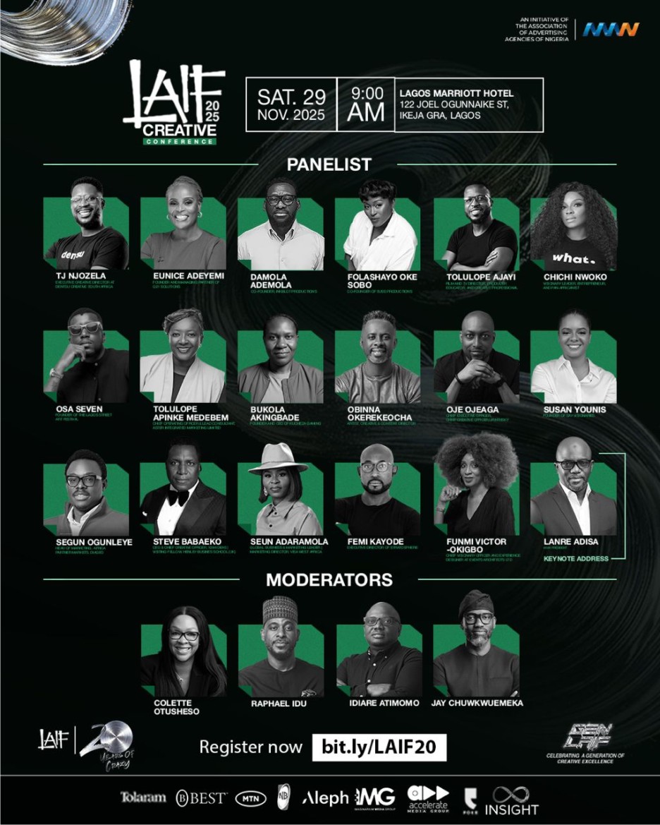 LAIF Creative Conference 2025 Holds November 29 — Marking 20 Years Of Creative Excellence -marketingspace.com.ng