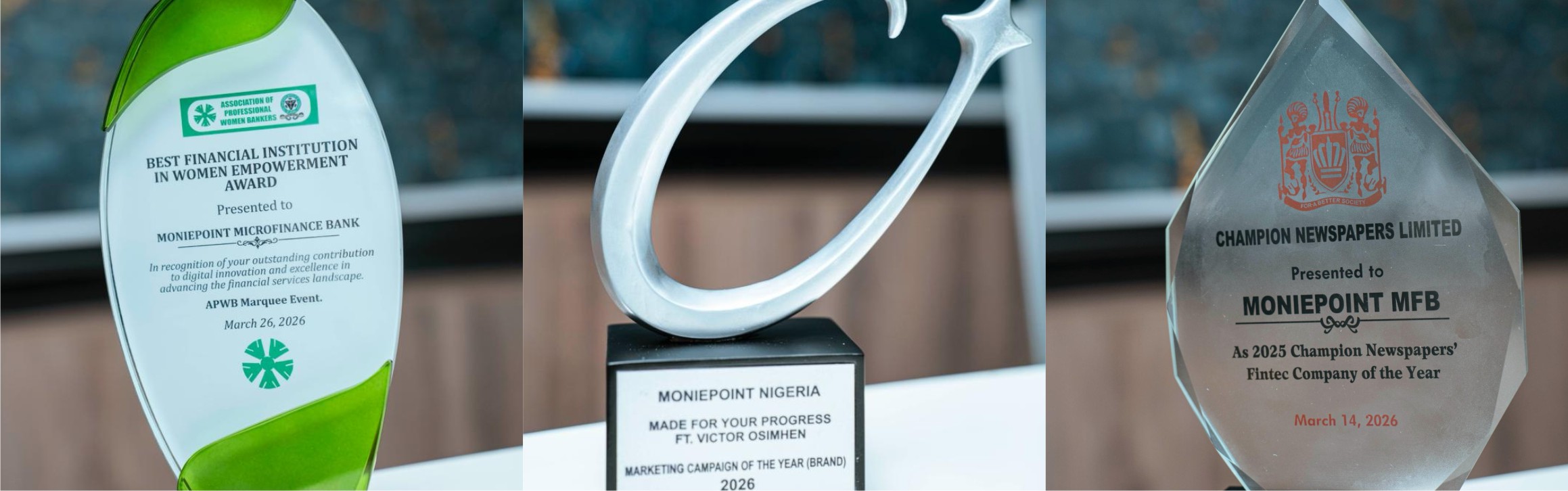 Moniepoint Microfinance Bank Bags Three Awards, Reaffirms Industry Leadership In Innovation, Inclusion -marketingspace.com.ng