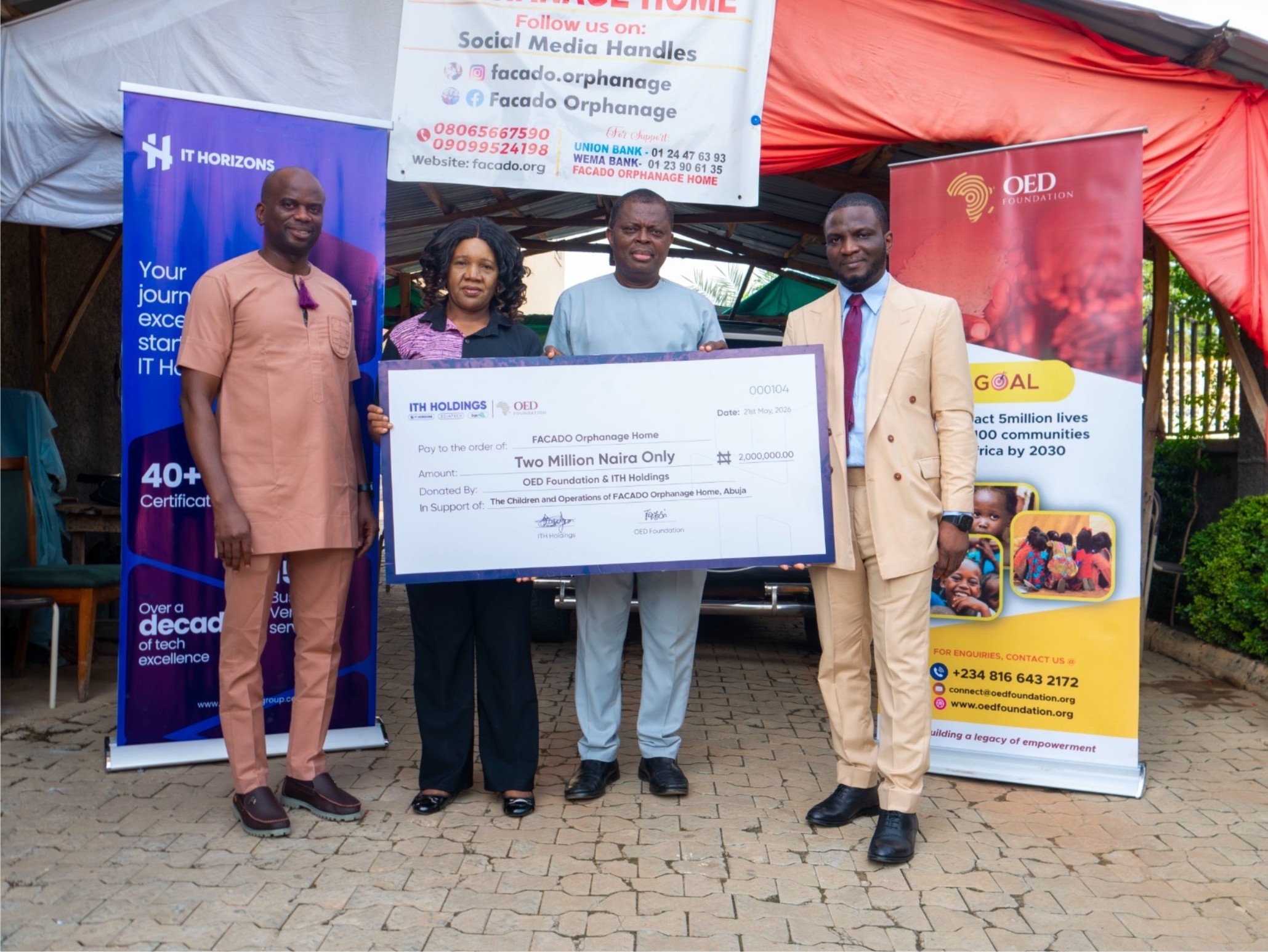 ITH Holdings And OED Foundation, Creating Hope For Vulnerable Children -marketingspace.com.ng