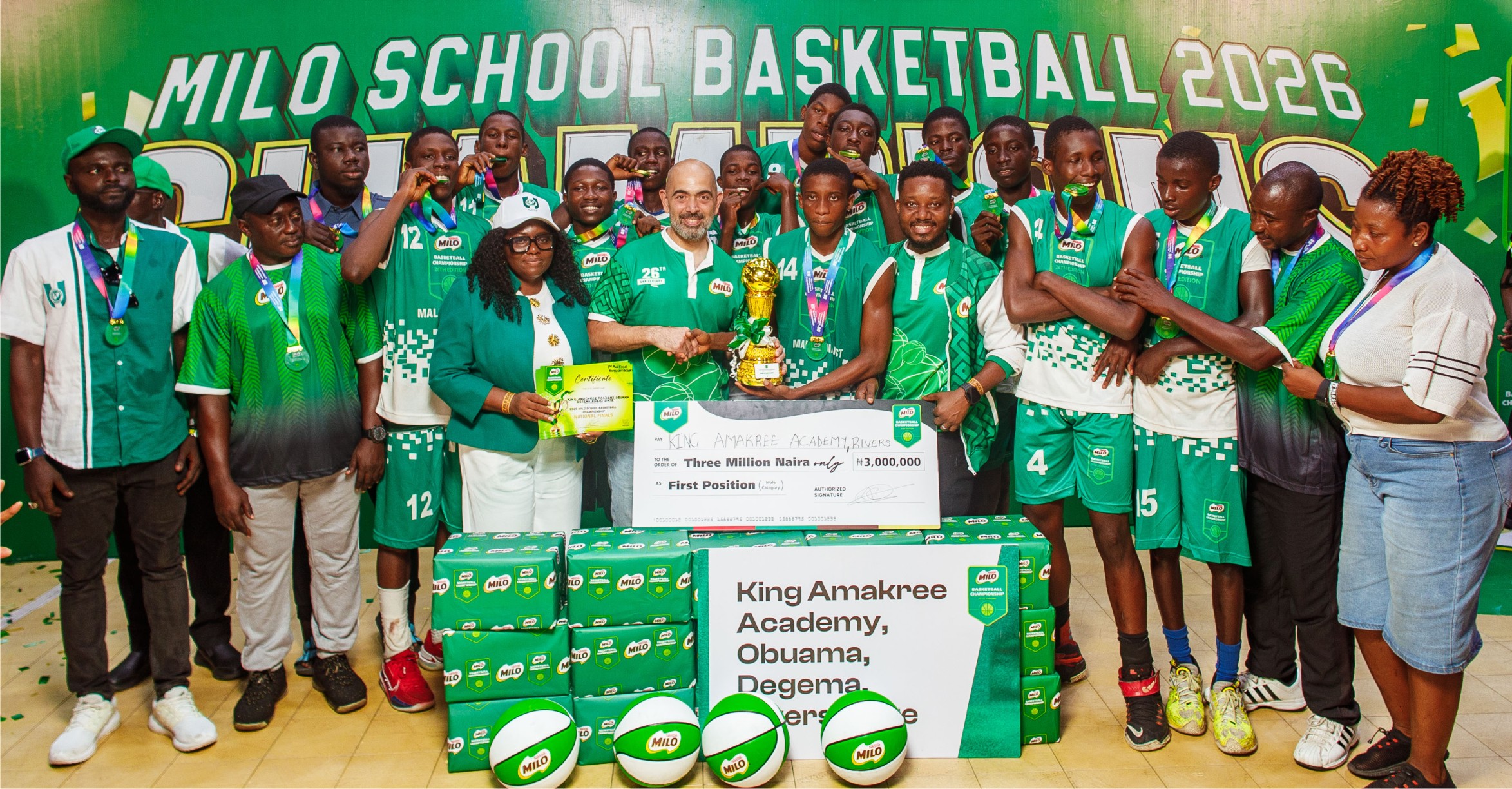 King Amakree Academy, GSS Gboko Claim First-Ever National Titles At 26th MILO Basketball Championship -marketingspace.com.ng