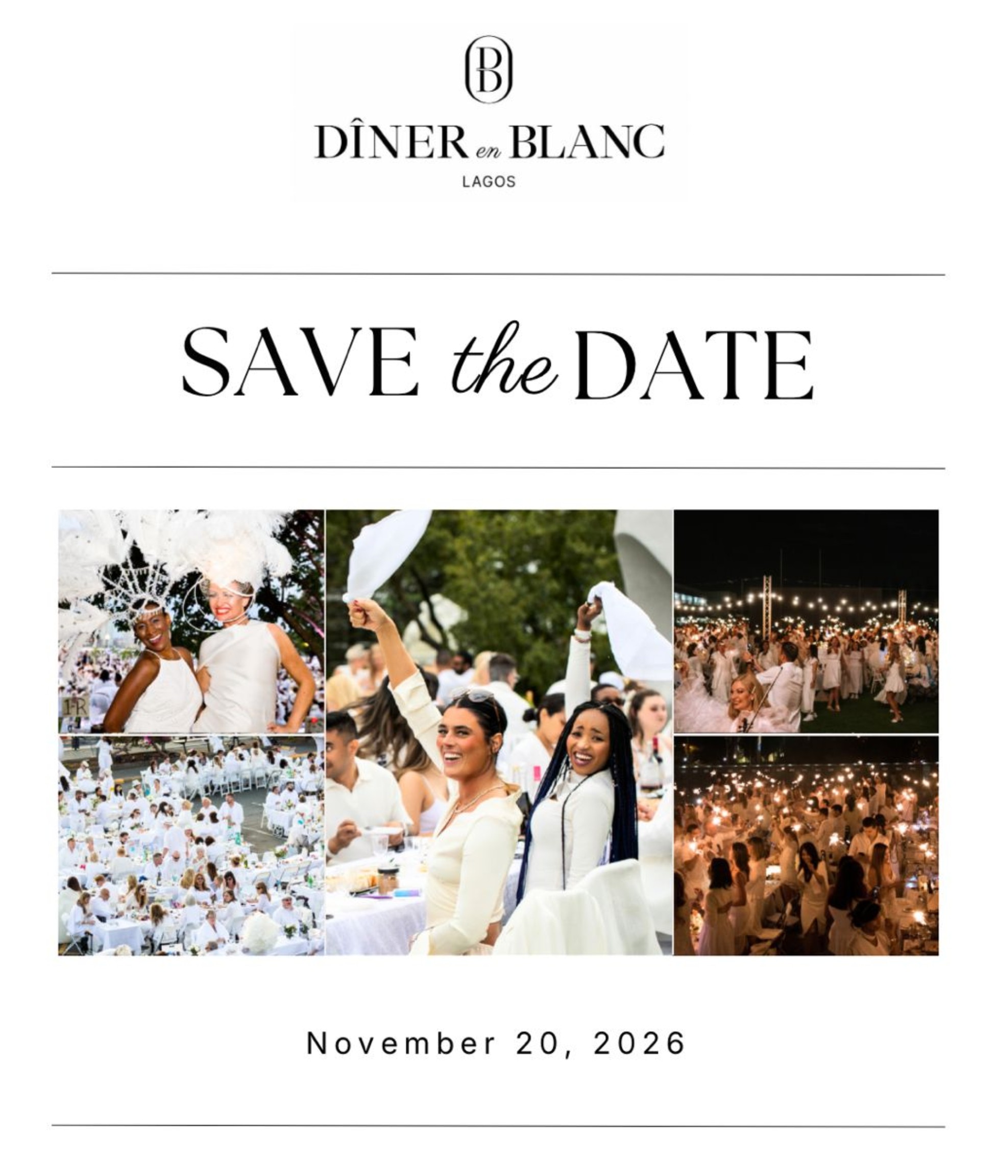 Diner en Blanc Debuts in Lagos on 20 November 2026 -marketingspace.com.ng
