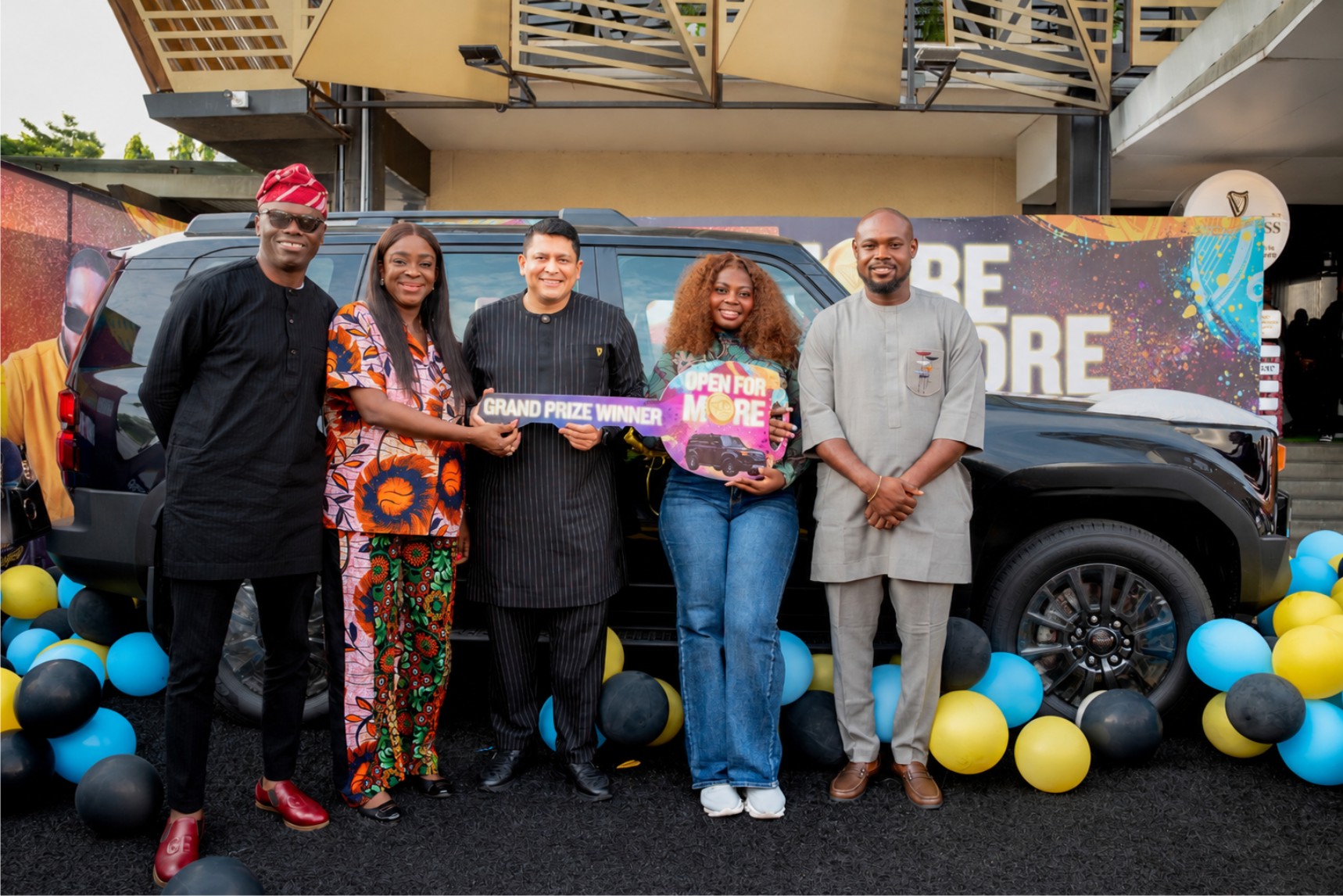 Guinness “Open For More” Promo Grand Prize Winner Drives Home ₦150m Toyota Land Cruiser Prado As 1,075 Consumers Win Big -marketingspace.com.ng