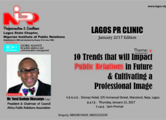 YBO To Speak At January Edition Of Lagos PR Clinic YBO To Speak At January Edition Of Lagos PR Clinic-marketingspace.com.ng