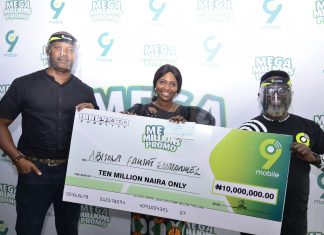 Lucky 9mobile Customer Wins N10million Grand Prize As Mega Millions Promo Ends Lucky 9mobile Customer Wins N10million Grand Prize As Mega Millions Promo Ends-marketingspace.com.ng