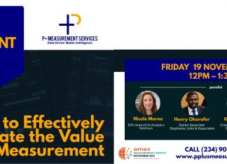 Media Intelligence Agency Spearheads AMEC Measurement Month In Nigeria Media Intelligence Agency Spearheads AMEC Measurement Month In Nigeria-marketingspace.com.ng