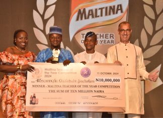 Nasarawa Teacher, Esomnofu Ifechukwu Emerges 2024 Maltina Teacher Of The Year, Wins N10 Million Grand Prize Nasarawa Teacher, Esomnofu Ifechukwu Emerges 2024 Maltina Teacher Of The Year, Wins N10 Million Grand Prize-marketingspace.com.ng