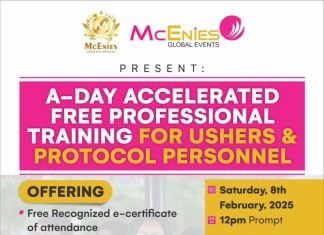 Mcenies Global Event Protocols Offers Free Training On Professional Work Ethics For Ushers And Protocol Personnel-marketingspace.com.ng