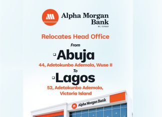Alpha Morgan Bank Relocates Head Office To Lagos, Marks New Chapter Of Growth Alpha Morgan Bank Relocates Head Office To Lagos, Marks New Chapter Of Growth -marketingspace.com.ng